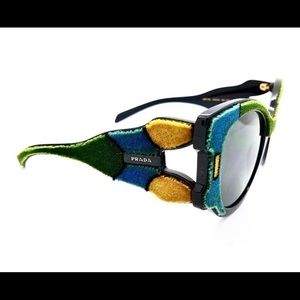 Prada Sunglasses PR10US N5B5S0 54MM Green / Yellow